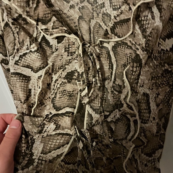 H&M Snakeskin Chiffon Blouse - Picture 3 of 6